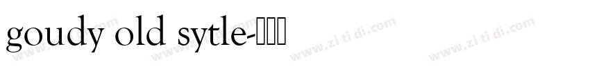 goudy old sytle字体转换